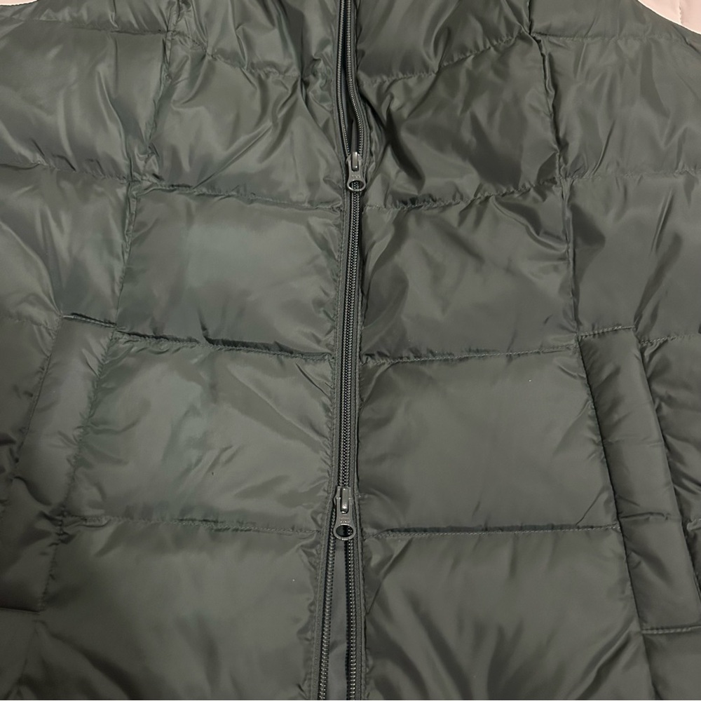 J.JILL/2 Way Zipper Quilted Puffer Vest/Hunter Green/Size: M-Petite - Picture 9 of 14